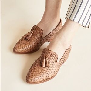 🆕 Nisolo Frida Leather Woven Smoking Loafer 7.5